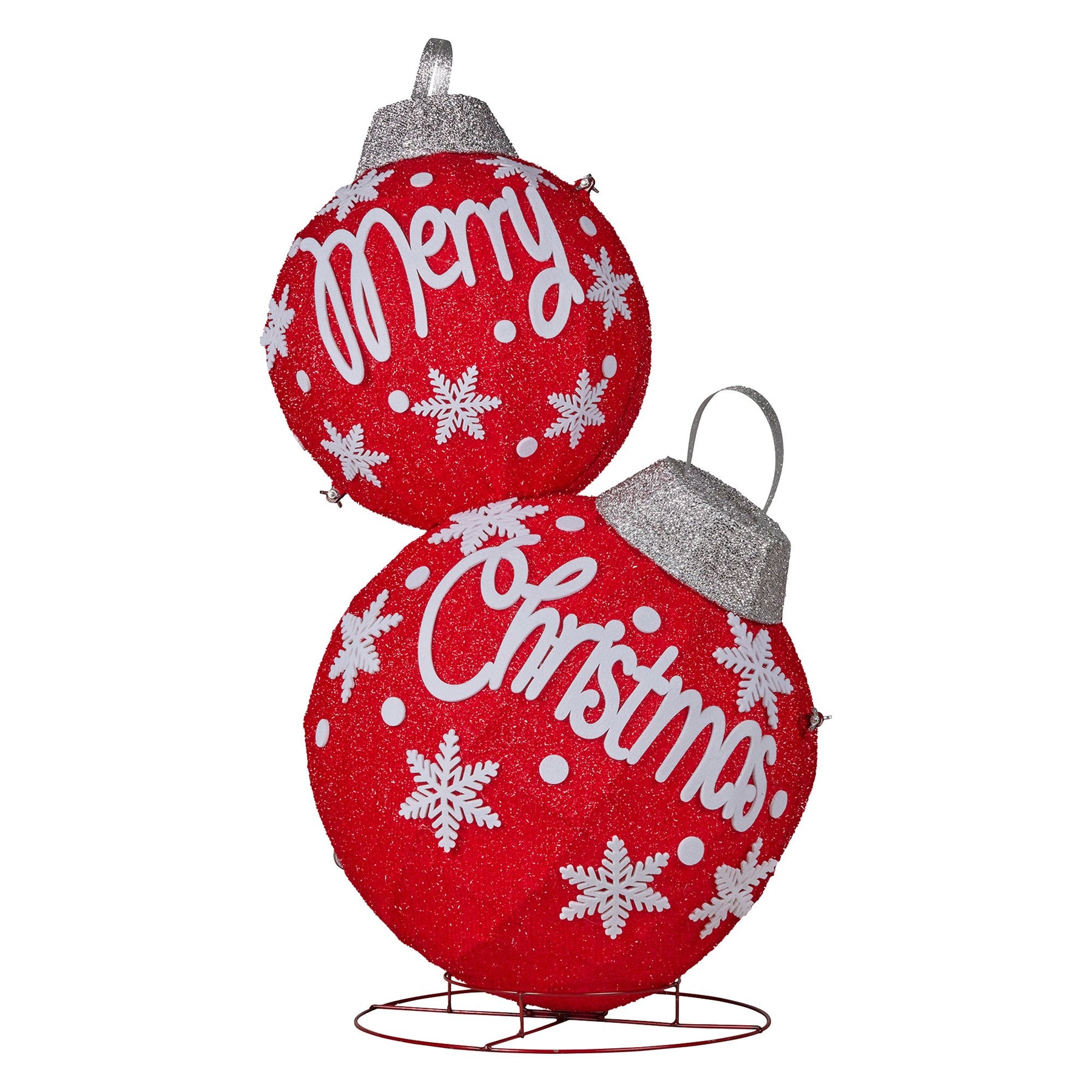 Christabelle Oversized Christmas Bauble Display Warm White Led Lights Glitter - SuperSaverAU - view 4