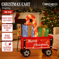 Christabelle Christmas Cart Display w/Candy Cane & Presents Warm White LED Lights Wire Frame Structure Indoor & Outdoor - SuperSaverAU - view 2