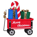 Christabelle Christmas Cart Display w/Candy Cane & Presents Warm White LED Lights Wire Frame Structure Indoor & Outdoor - SuperSaverAU - view 3