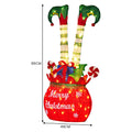 Christabelle Elf in Gift Sack Christmas Display Warm White LED Lights 86cm for Decoration w/Wire Frame Construction - SuperSaverAU - view 2