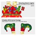 Christabelle Elf in Gift Sack Christmas Display Warm White LED Lights 86cm for Decoration w/Wire Frame Construction - SuperSaverAU - view 5