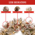 Christabelle 61cm Snowy Christmas Wreath with LED Lights, Battery-Operated - SuperSaverAU - view 5