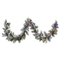 Christabelle 2.7m Christmas Garland Snowy with LED Lights Stamford Spruce Tree Decoration Ornament - SuperSaverAU - view 1