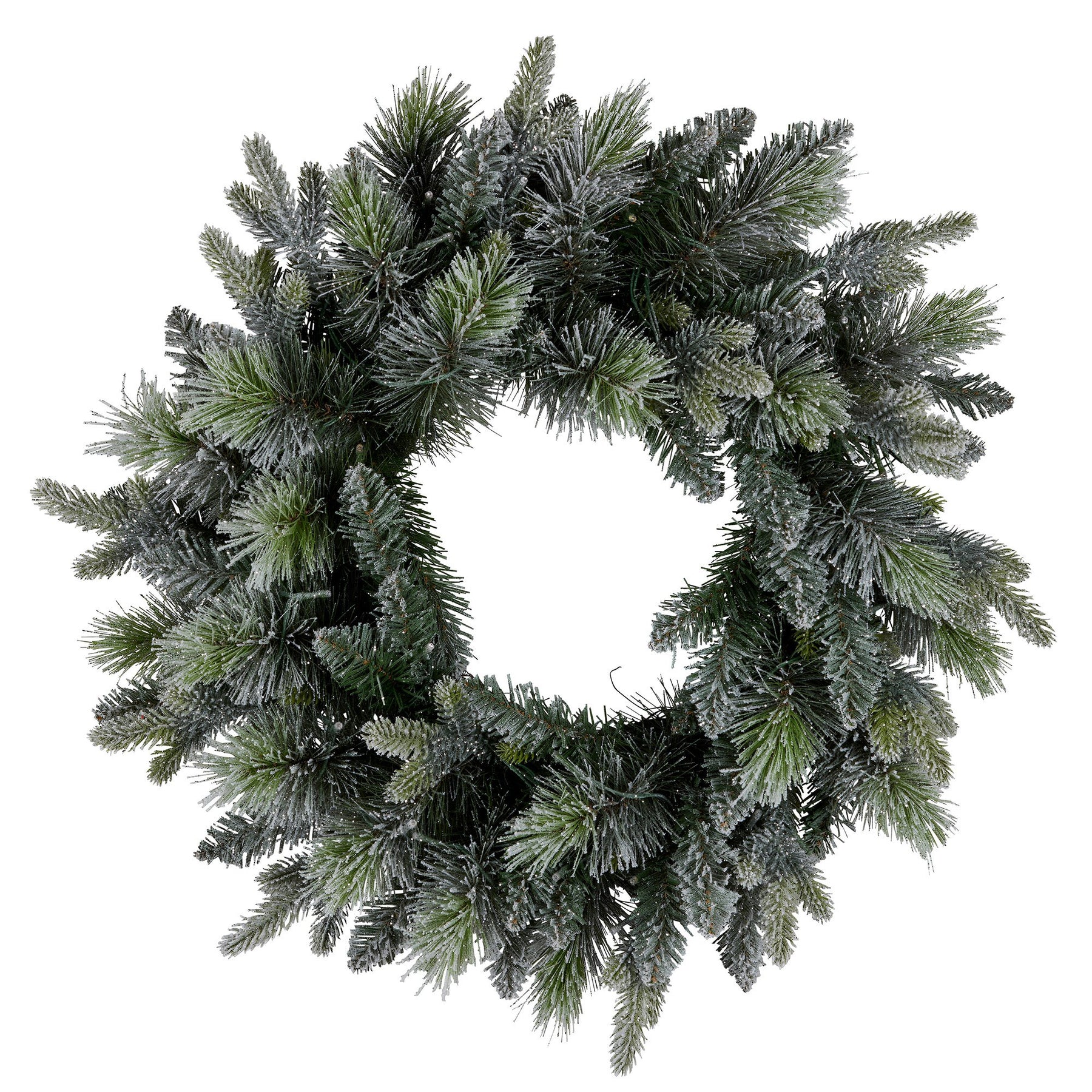 Christabelle 61cm Christmas Wreath Snowy Stamford Spruce with Coloured LED Lights Front Door Decoration Ornament - SuperSaverAU - view 3