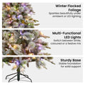 National Tree Company Snowy Stamford Spruce 7.5ft Christmas Tree Multi Functional White Coloured LED Lights & Foot Pedal - SuperSaverAU - view 3