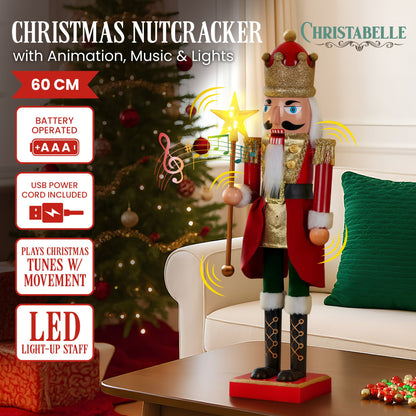 Christabelle 60cm Musical LED Animated Nutcracker Ornament