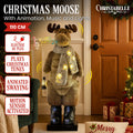Christabelle 1.1m Musical LED Animated Christmas Moose Decoration - SuperSaverAU - view 2