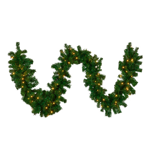 Christabelle 2.7m Christmas Garland with LED Lights Chadwick Tree Decoration Ornament - SuperSaverAU - view 1