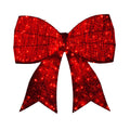 Christabelle Christmas Display Bow 91cm with LED and Twinkle Lights 5 Functions Christmas Festive Decorations Display Big Wired Bow - SuperSaverAU - view 1