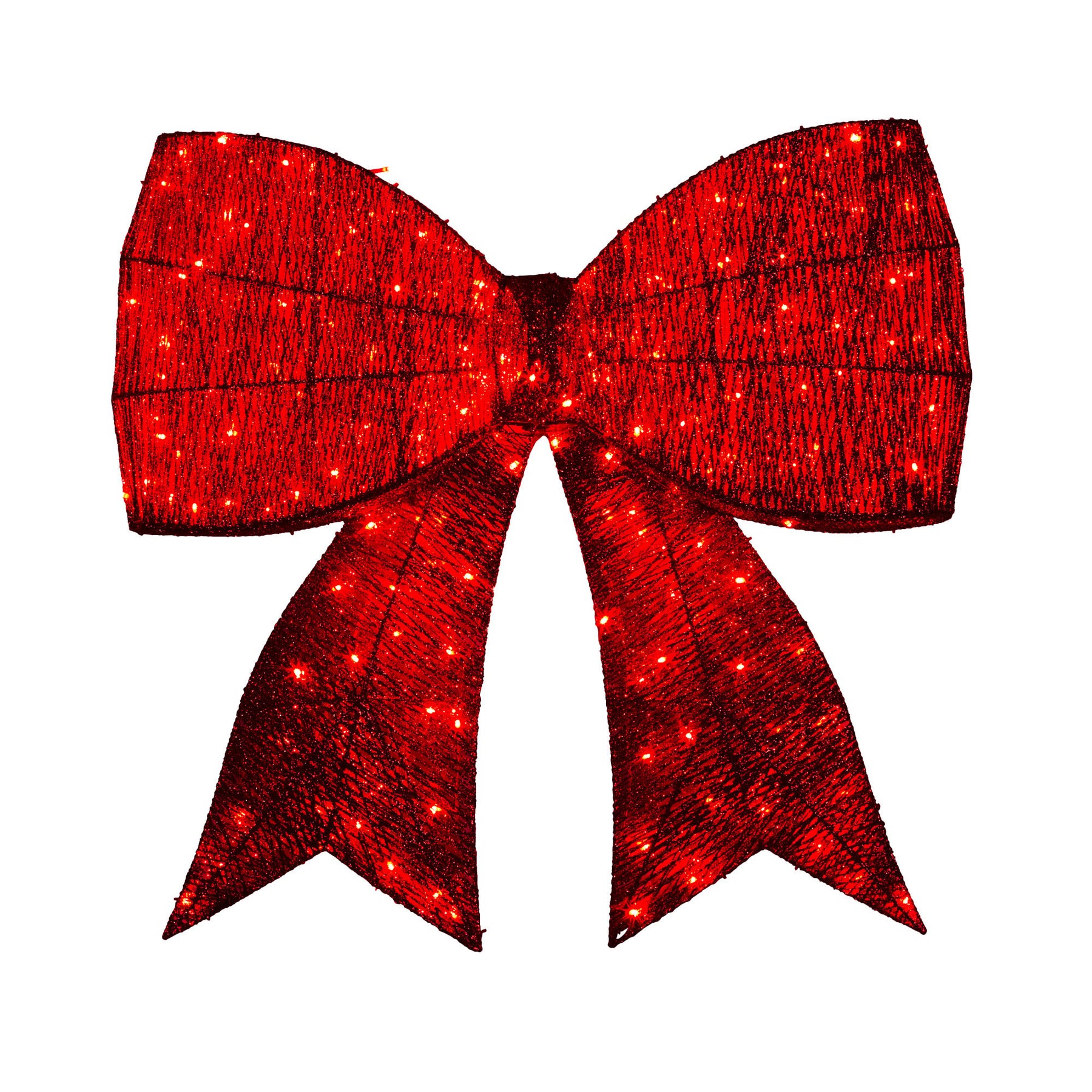 Christabelle Christmas Display Bow 91cm with LED and Twinkle Lights 5 Functions Christmas Festive Decorations Display Big Wired Bow - SuperSaverAU - view 1