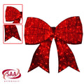 Christabelle Christmas Display Bow 91cm with LED and Twinkle Lights 5 Functions Christmas Festive Decorations Display Big Wired Bow - SuperSaverAU - view 3