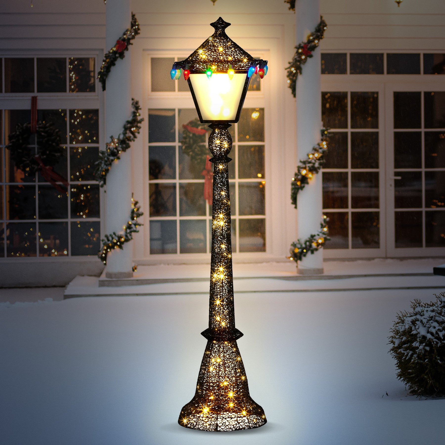 Christabelle Christmas Lamp Post Display 183cm With Lights - SuperSaverAU - view 6