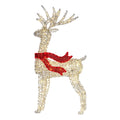 Christabelle Large 1.5m Christmas Reindeer Outdoor Indoor Light-Up Display Decoration Lawn Statue LED Lights Red Bow - SuperSaverAU - view 1