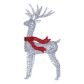 Christabelle Large 1.5m Christmas Reindeer Outdoor Indoor Light-Up Display Decoration Lawn Statue LED Lights Red Bow - SuperSaverAU - view 2