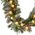 Swishmas 274cm Snowy Crown Pine Pre-Lit Multicolour Christmas Garland - SuperSaverAU - view 3