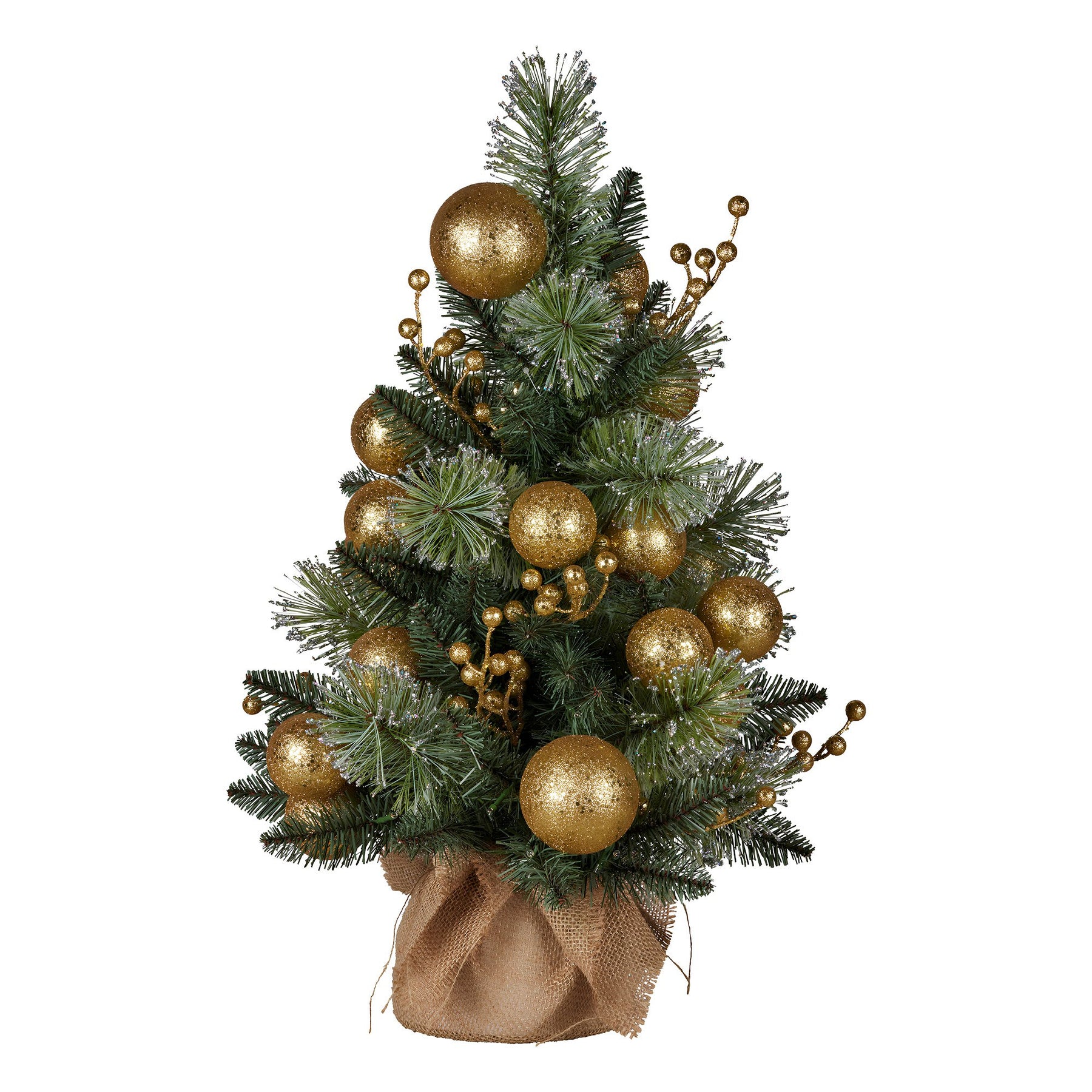 Christabelle 61cm Battery-operated Christmas Tree Warm Lights Led Table Top Gold - SuperSaverAU - view 3