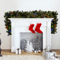 Christabelle 2.7m Christmas Garland with LED Lights Glittery Gold Pine Mantle Decoration Ornament - SuperSaverAU - view 2