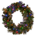 Christabelle 76cm Split Christmas Wreath with LED Lights for Double Front Doors Decoration - SuperSaverAU - view 2