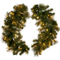Christabelle 76cm Split Christmas Wreath with LED Lights for Double Front Doors Decoration - SuperSaverAU - view 3