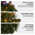 Christabelle 60cm Tabletop Christmas Archway Garland with LED Lights Gold Mantle Decoration Ornament - SuperSaverAU - view 3