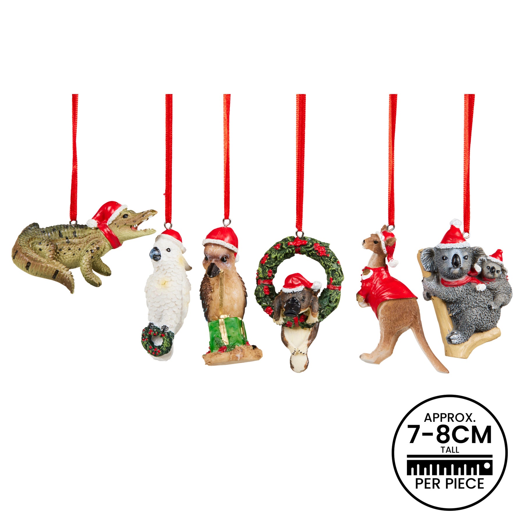 Christabelle Aussie Animals Christmas Decoration Gift Pack - 6 Baubles, 7-8cm - SuperSaverAU - view 3