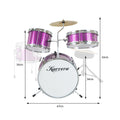 Karrera Children's 4pc Drum Kit - Purple