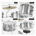 Karrera Children's 4pc Drum Kit - Silver