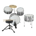 Karrera Children's 4pc Drum Kit - Silver