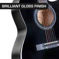 Karrera 40in Acoustic Cutaway Guitar Set - Black