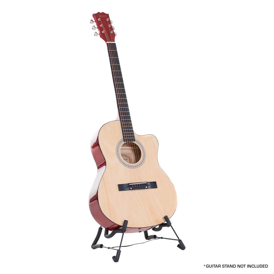 Karrera 40in Acoustic Cutaway Guitar Set - Natural