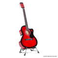 Karrera 40in Acoustic Cutaway Guitar Set - Red