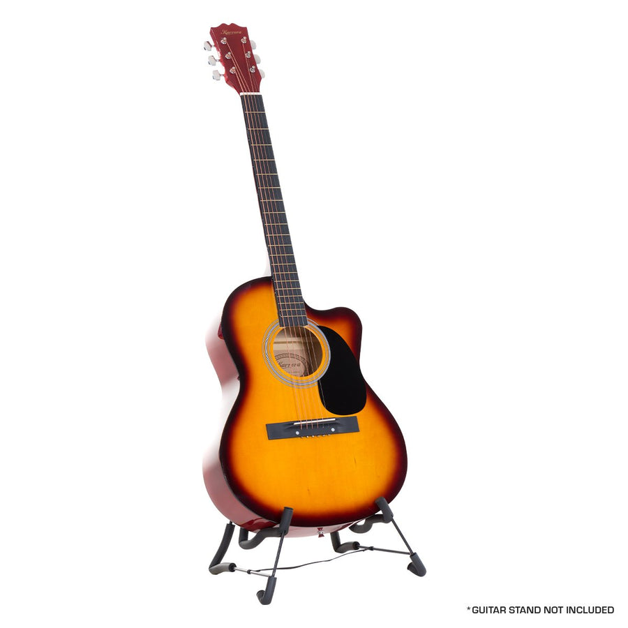 Karrera 40in Acoustic Cutaway Guitar Set - Sunburst