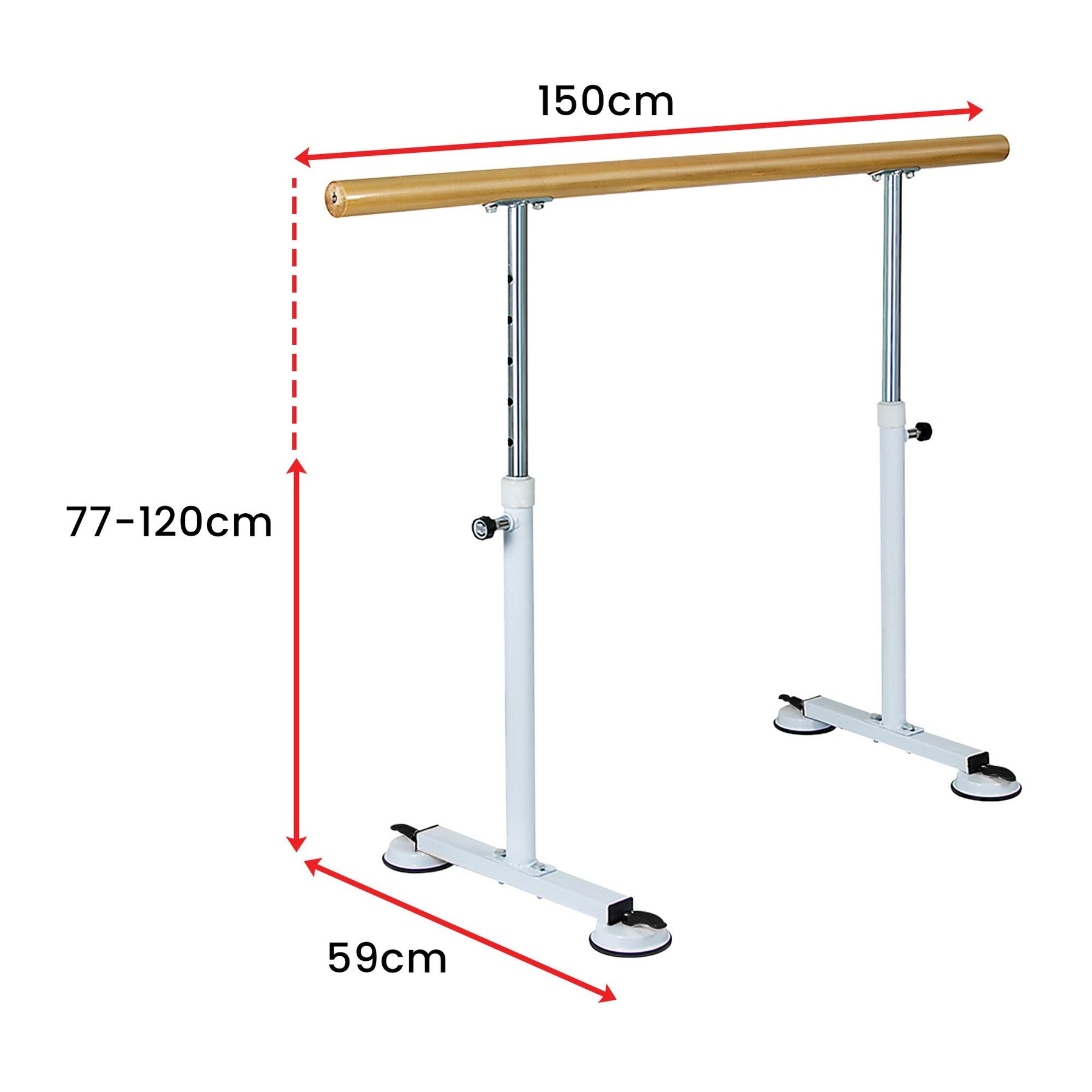 Powertrain Freestanding Ballet Barre - 1.5m - SuperSaverAU - view 3