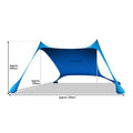 Wallaroo Beach Tent Canopy Sunshade 2m x 2m - UPF 50+, Portable, Blue - SuperSaverAU - view 2
