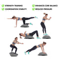 Powertrain Fitness Yoga Ball Home Gym Workout Balance Trainer Grey - SuperSaverAU - view 6