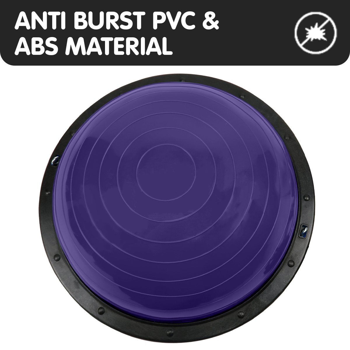 Powertrain Fitness Yoga Ball Home Gym Workout Balance Trainer Purple - SuperSaverAU - view 7