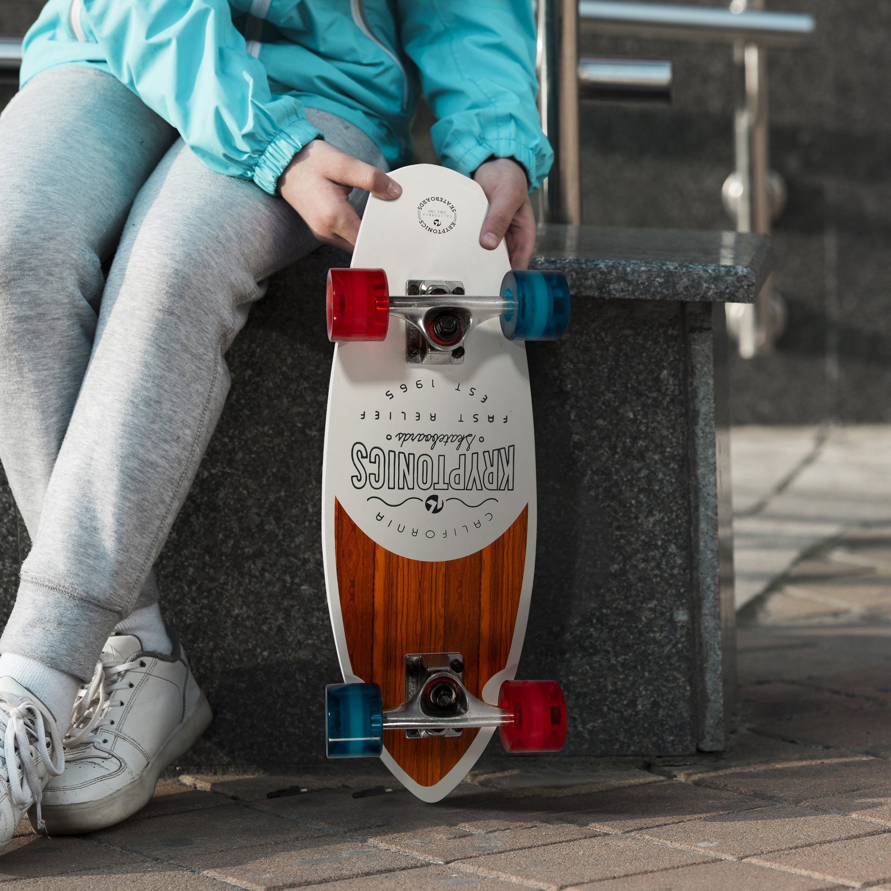 Bravo Sports Kryptonics 23-inch Mini Fat Cruiser Board In Liberty Blue - SuperSaverAU - view 10