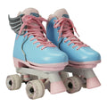 Circle Society Adjustable Roller Skates, Size 3-7 US, Pink and Blue, Indoor/Outdoor - SuperSaverAU - view 1