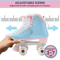 Circle Society Adjustable Roller Skates, Size 3-7 US, Pink and Blue, Indoor/Outdoor - SuperSaverAU - view 4