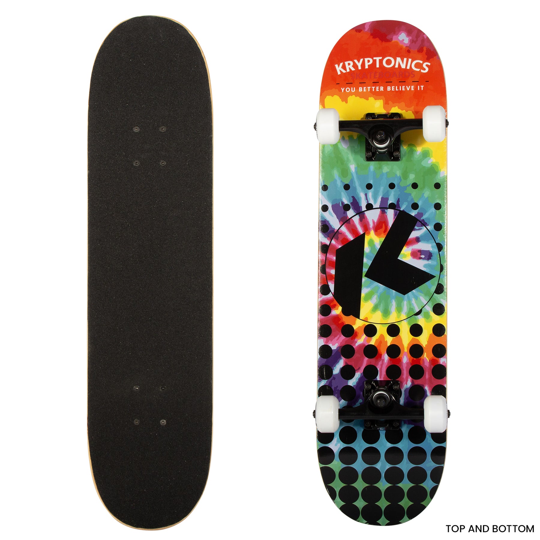 Kryptonics 31-inch Star Series Complete Skateboard Rainbow Dot - SuperSaverAU - view 2