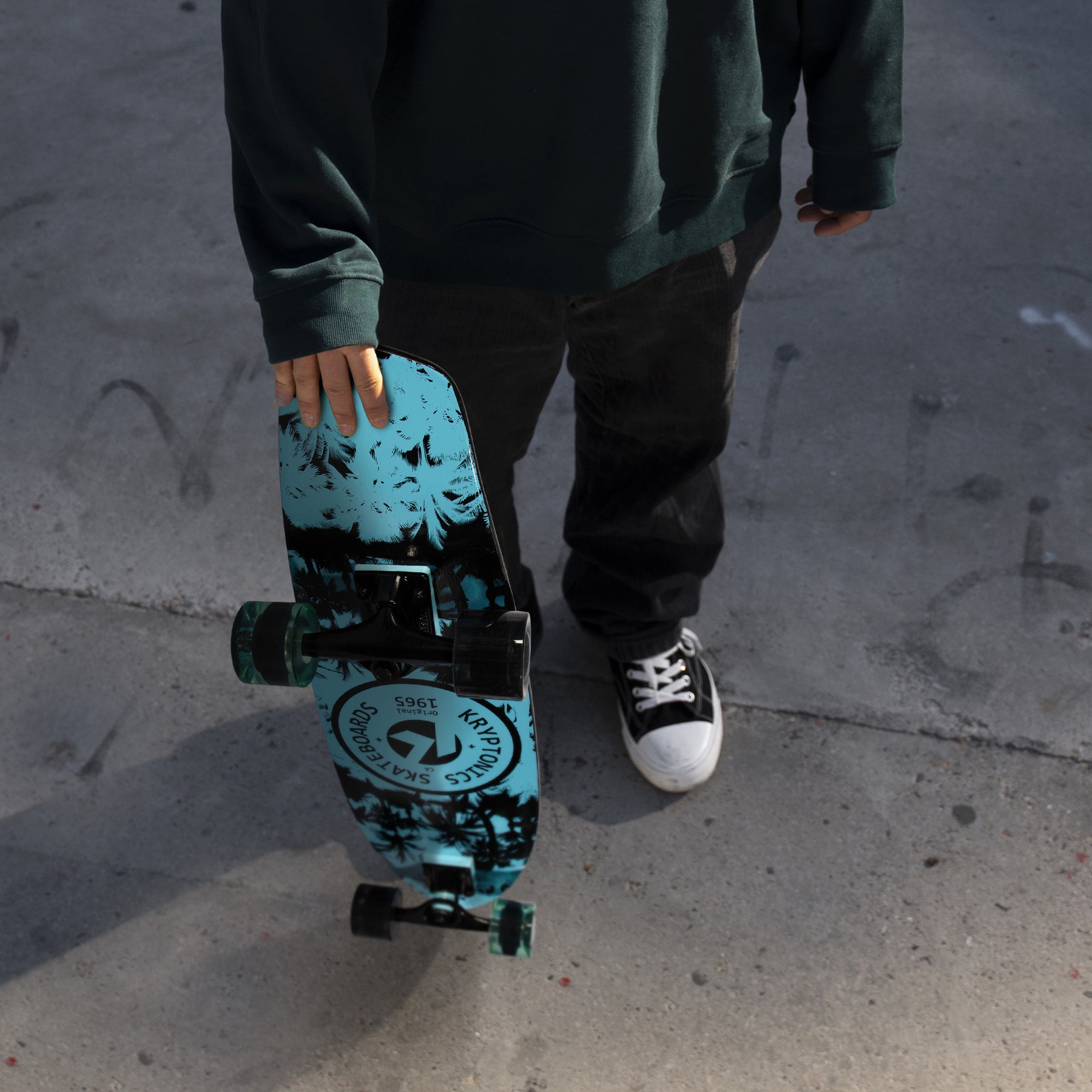 Kryptonics 28-inch Cruiser Board - 8 Ply NE Birch Deck, Single Kicktail, 62mm Wheels - SuperSaverAU - view 2