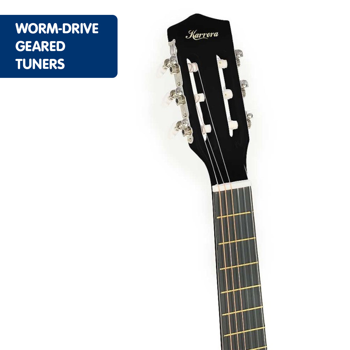 Karrera 34in Children's Cutaway Acoustic Guitar - Black