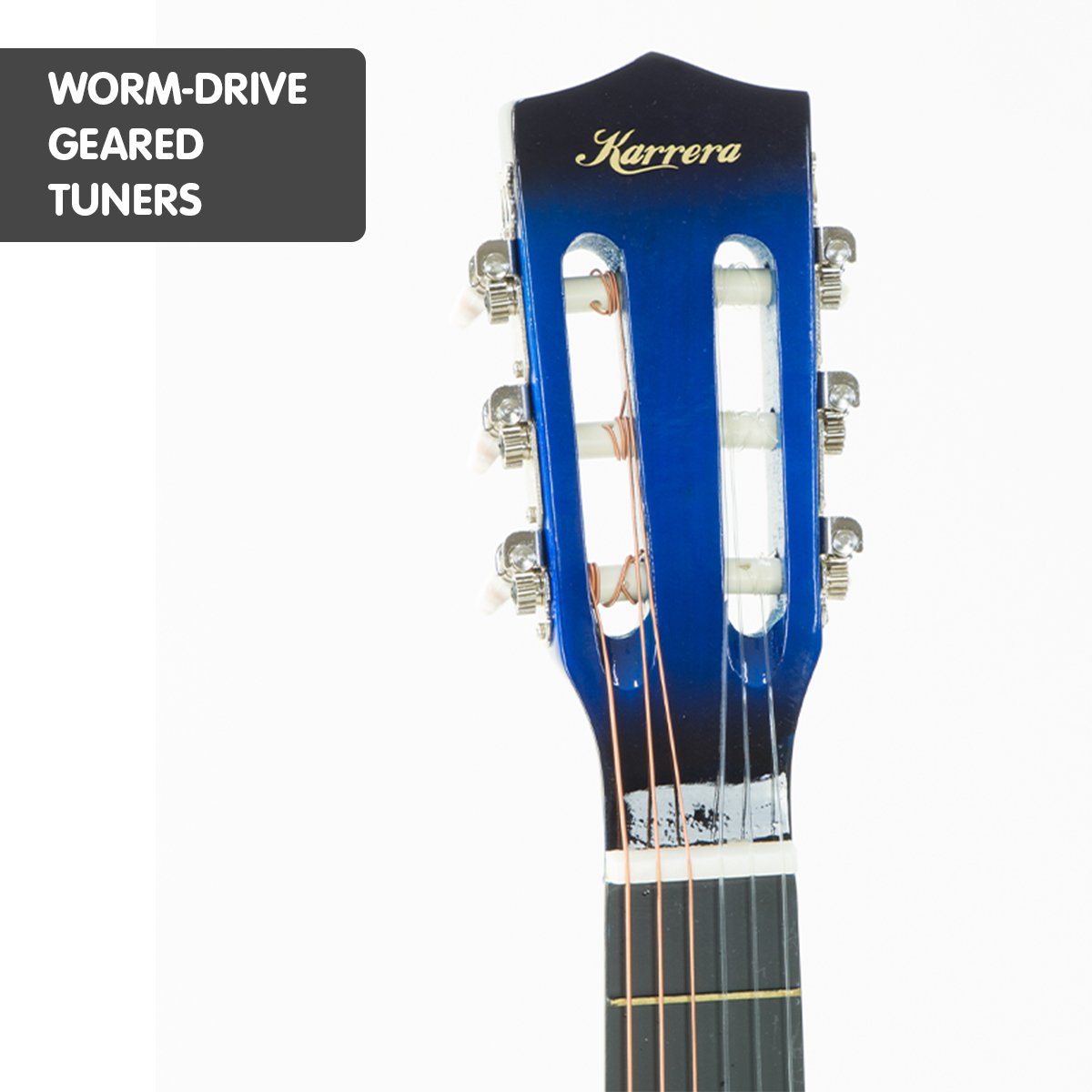 Karrera 34in Children's Cutaway Acoustic Guitar - Blue