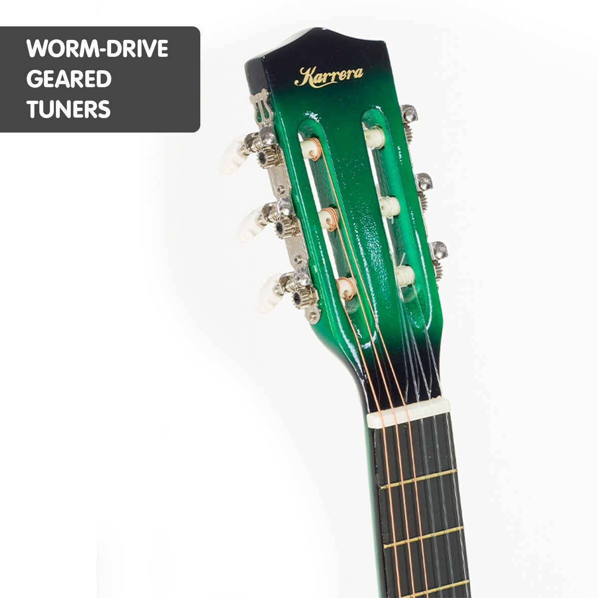 Karrera 34in Children's Cutaway Acoustic Guitar - Green