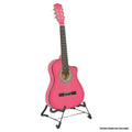 Karrera 34in Children's Cutaway Acoustic Guitar - Pink