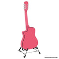 Karrera 34in Children's Cutaway Acoustic Guitar - Pink
