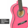 Karrera 34in Children's Cutaway Acoustic Guitar - Pink