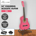 Karrera 34in Children's Cutaway Acoustic Guitar - Pink