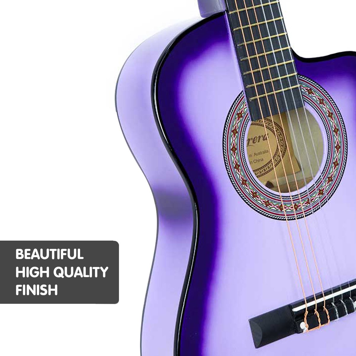 Karrera 34in Children's Cutaway Acoustic Guitar - Purple