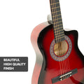 Karrera 34in Children's Cutaway Acoustic Guitar - Red